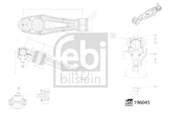 Control/Trailing Arm, wheel suspension